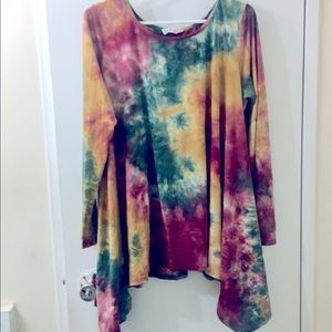 Tie dye long shirt